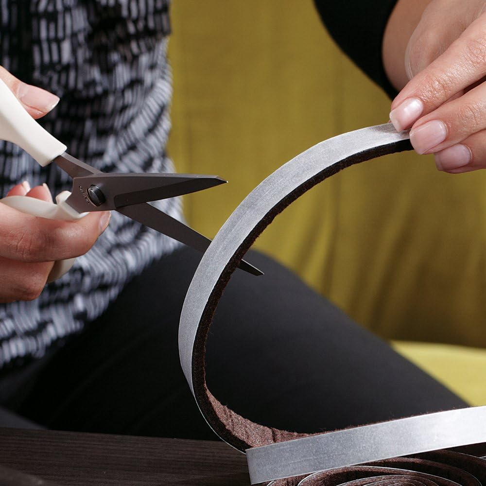 Self-Stick Heavy Duty Felt Strip Roll for Hard Surfaces (1/2" X 60"), Walnut Brown image number 1