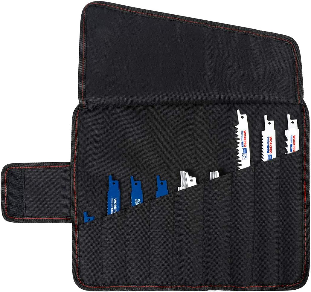 WORKPRO 32-Piece Reciprocating Sabre Saw Blades Set for Wood & Metal, with Organizer Pouch, Fits Bosch, Dewalt, Makita, Etc. image number 5