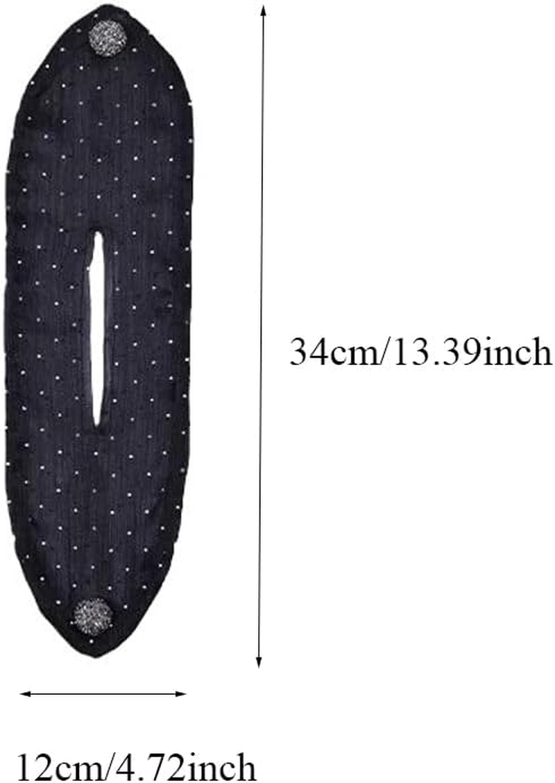 Rhinestone Hair Bun Maker Deft Bun Hair Bands Deft Hair Twist Bun Tool Lazy Hair Curler Bun Maker Hair Donut Styling Accessories for Women Girls(Black) image number 1