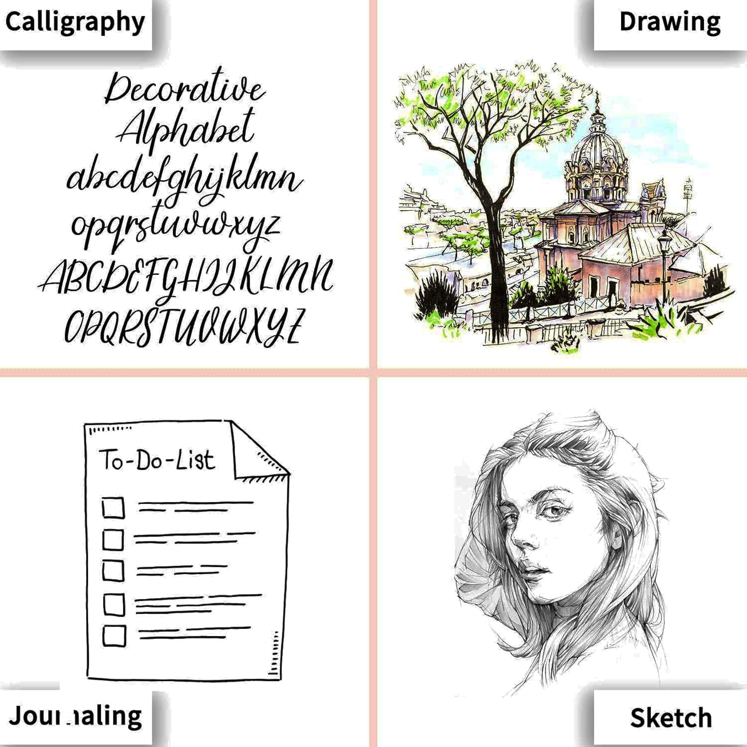 Scondou Set of 12 Fineliner Ink Pens, Micro Pens, Black, Various Nib Sizes, Waterproof Ink, Perfect for Drawing, Sketching, Writing, Journaling image number 3