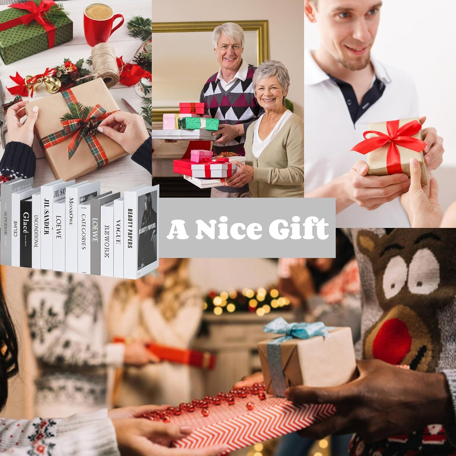 12 PCS Modern Simulated Books,Decorative Fake Books for Rooms,Coffee Table Stacked Book Ornament,Photo Model,Bookshelf Living Room Decorative Items Entrance Decoration Ornament image number 6