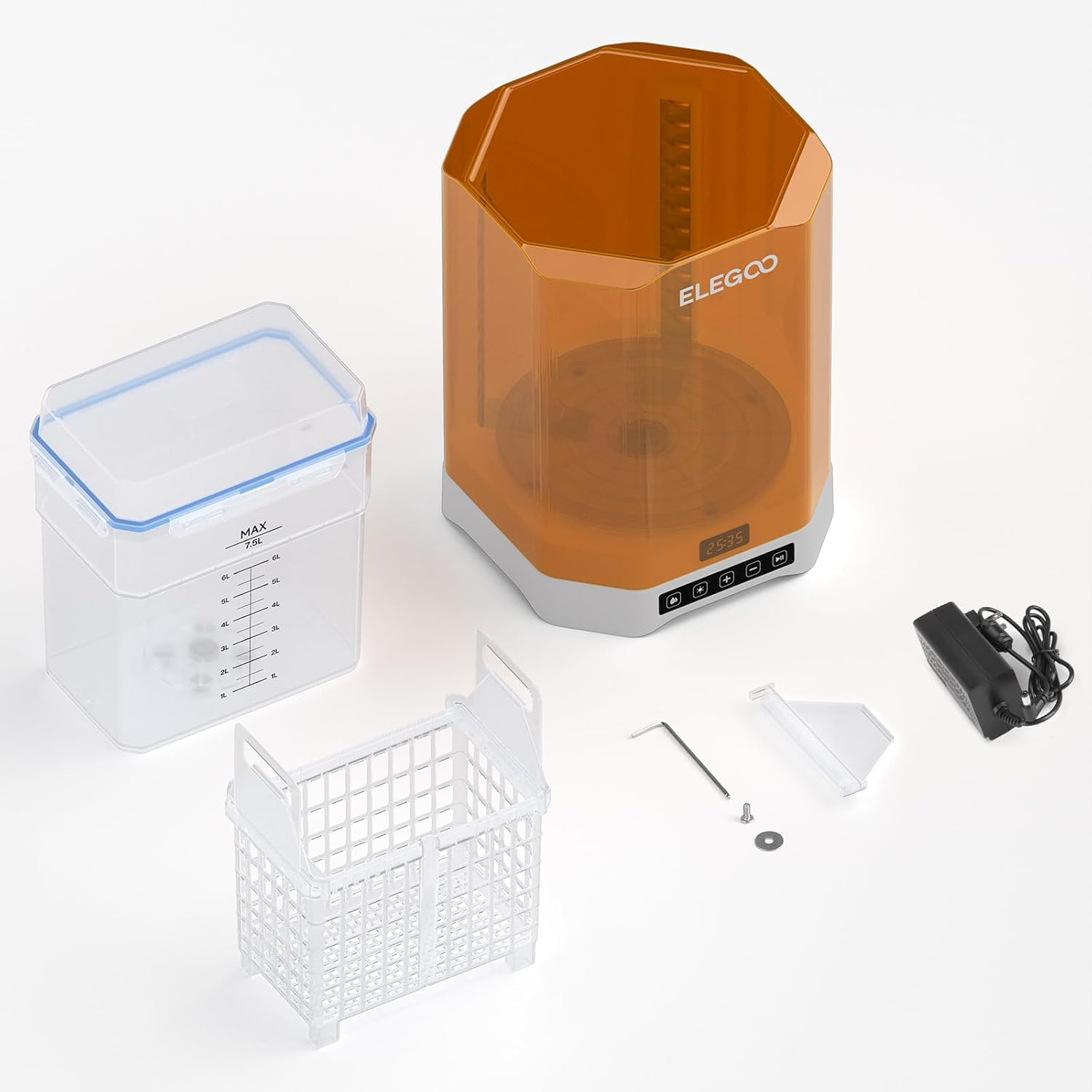 ELEGOO Mercury plus V3.0 Wash and Cure Station, 7.5 L Large Capacity, Compatible with Mars Saturn Photon Halot MSLA LCD DLP 3D Printers image number 2