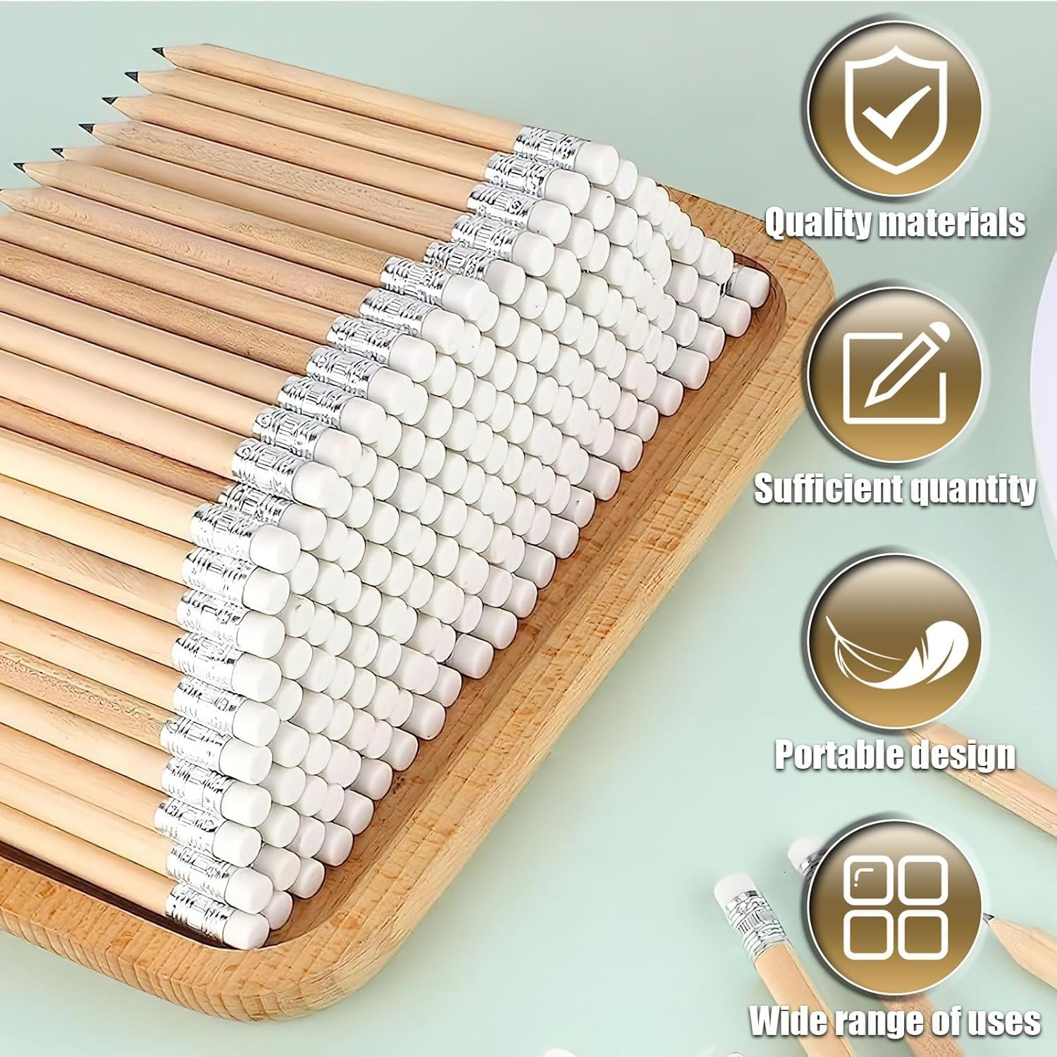 4 Inch Golf Pencils, 50 Pcs Short Wood Pencils, Presharpened Pencils for Preschoolers, Toddlers, Kindergarten, School, Office, Home image number 5