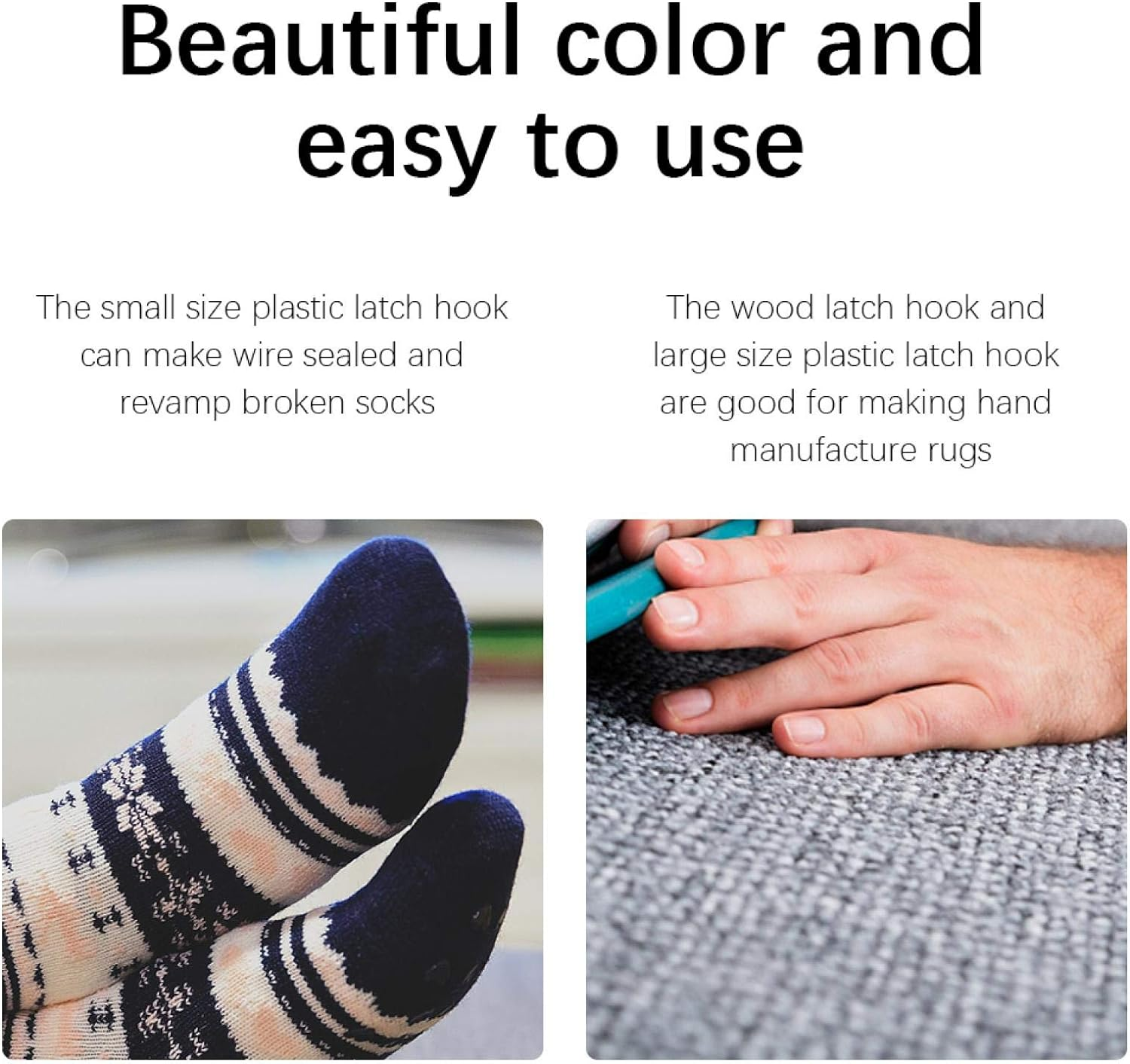 Hook Kit Latch Hook Tool, 5Pcs/Set Latch Hook, Knitting Weaving for Rugs Socks image number 4