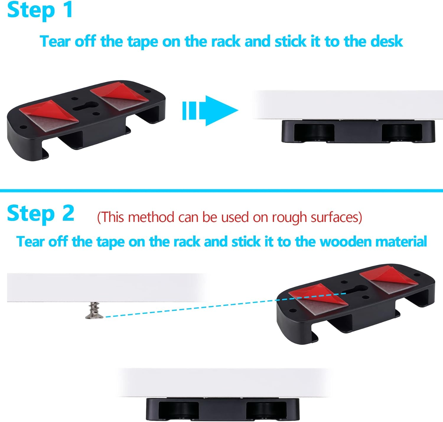 Playvital under Desk Controller Stand for PS5/4 - Mount, Organizer & Display - Black - 2 Pack Galactic Purple image number 4