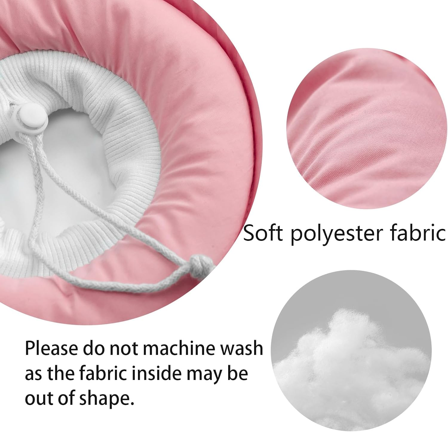 OHCOZZY Cat Collar with Adjustable Waistband, Soft Cat Collar with Anti-Leak Function, after Surgery Pet Protective Collar (Size M, Pink) image number 1