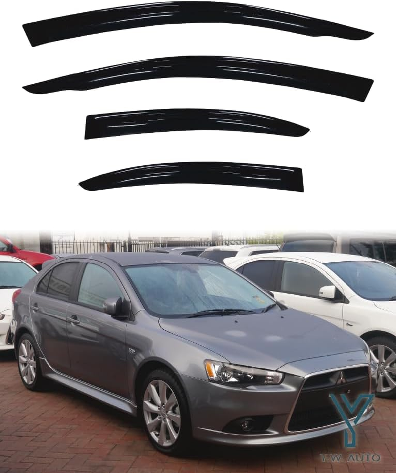 For Lancer 2008-2017 Window Visor Weather Shield Rain Guard Deflector Vent Door Visor image number 3