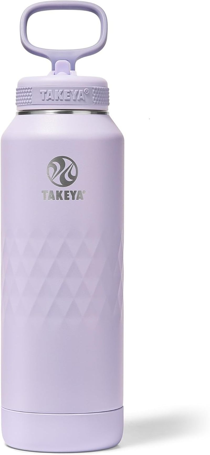Takeya Sport 40 Oz Triple-Insulated Stainless Steel Water Bottle, Straw Lid &ndash; Leakproof, Sweatproof, Bpa-Free, Keeps Drinks Cold 36 Hrs, Hot 14 Hrs &ndash; Moonlight image number 6