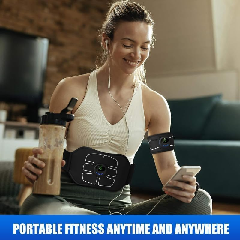 Electronic Muscle Stimulator, Abs Stimulator Muscle Toner, Ab Machine Trainer for All Body, Fitness Strength Training Workout Equipment for Men and Women image number 4