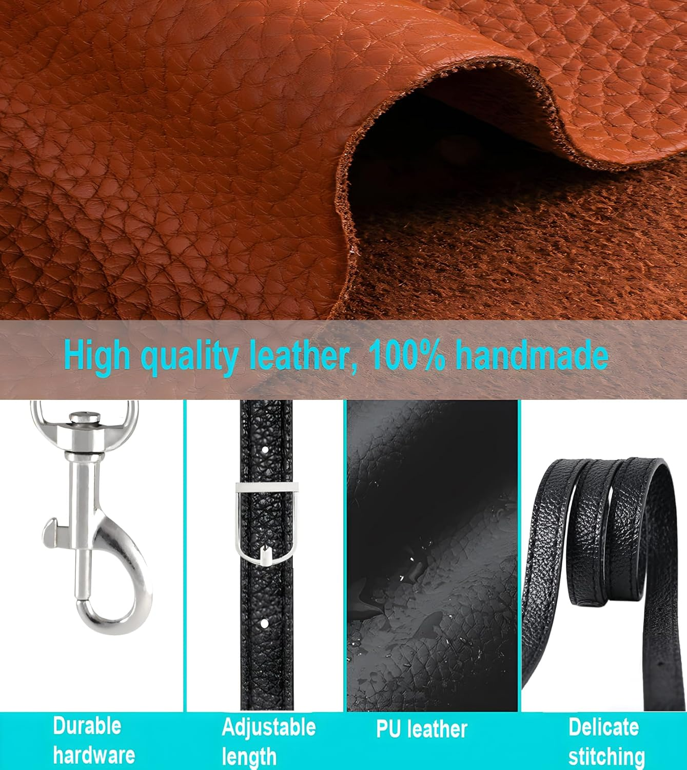 Leather Straps Replacement for Handbags,Purse Strap, Purse Straps Crossbody Replacement Adjustable, Brown with Silver Buckle - Brown With Gold Buckle image number 6