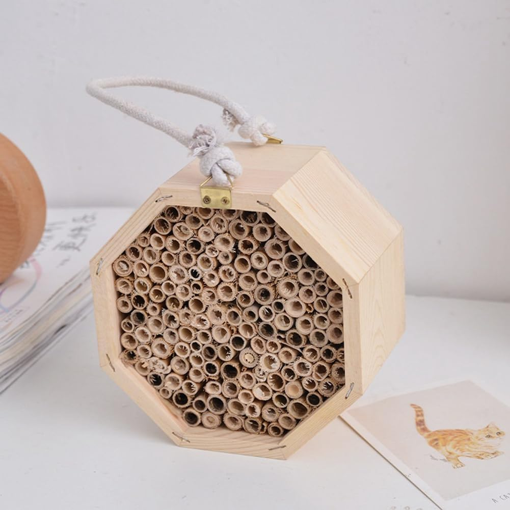 Wooden Insect Bee Bug House Natural Eco-Friendly Wood Insect Hotel Garden Nest Easy Installation Beautiful Easy Care Easy Install image number 1