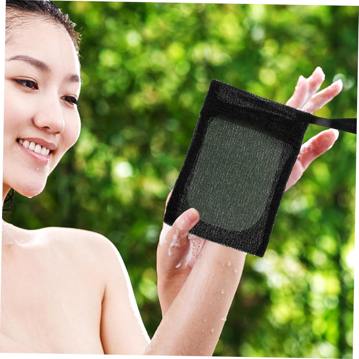 PAMINGONO 6PCS Exfoliating Soap Pouches for Bar Soap Portable Bags Drawstring for Shower and Travel Suitable for Shampoo Bars and Exfoliating Cleansing image number 5