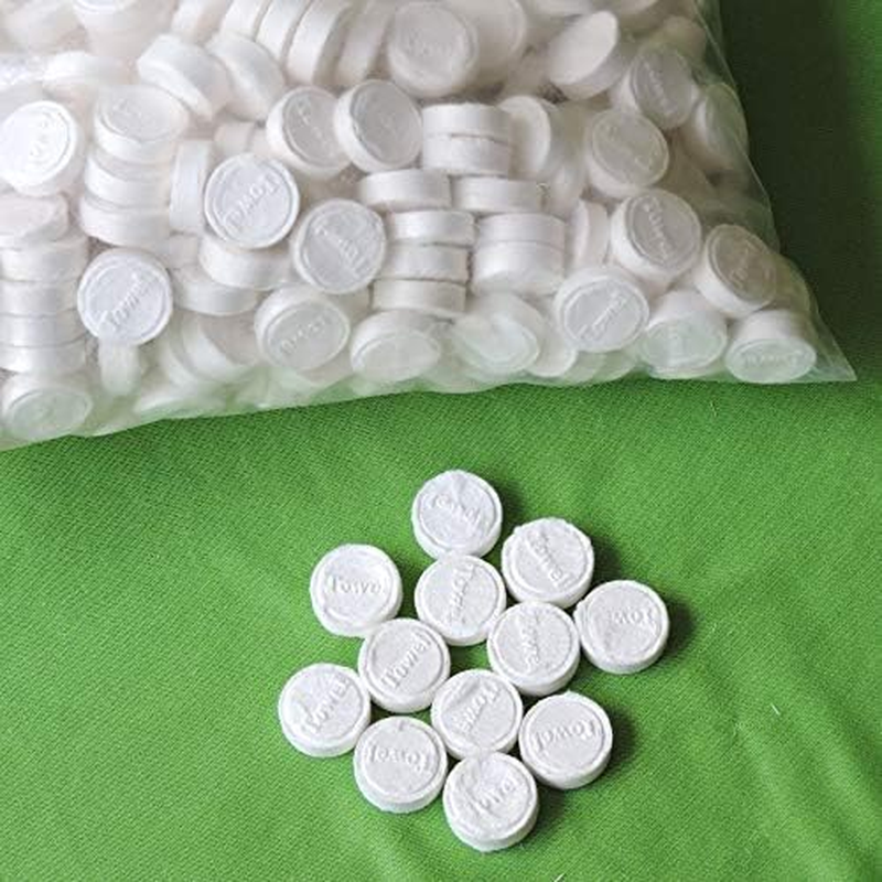 Healthgoodsau - Compressed Disposable Towel Tissue Wipes | Coin Tissues for Travel, Camping, Outdoors | Premium Quality, Soft Coin Tissues for Daily Use (Pack of 100)