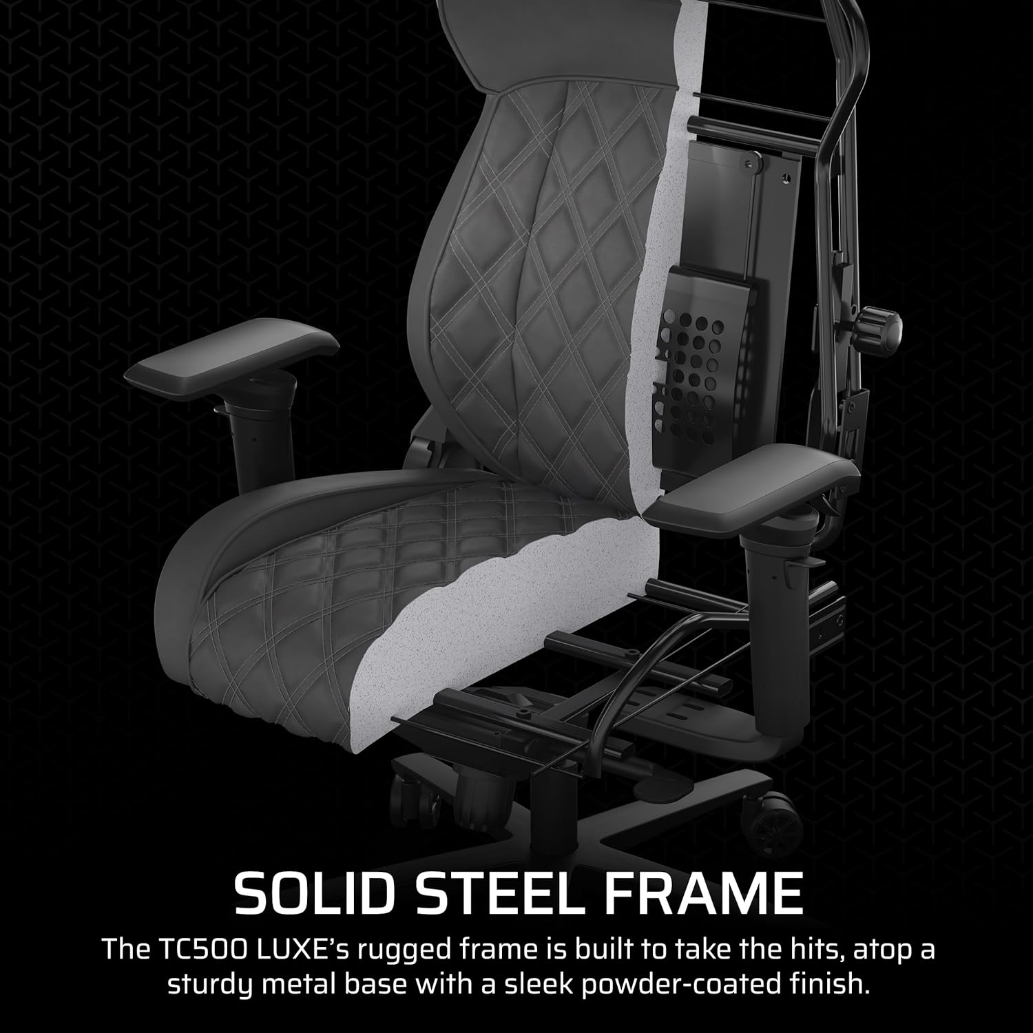 CORSAIR TC500 Luxe Gaming Chair &ndash; Premium Breathable Fabric &ndash; Wide Seat &ndash; Five-Way Adjustable Armrests &ndash; Adjustable Built-In Lumbar Support &ndash; 90-160 Degree Recline &ndash; Frost - Frost image number 5