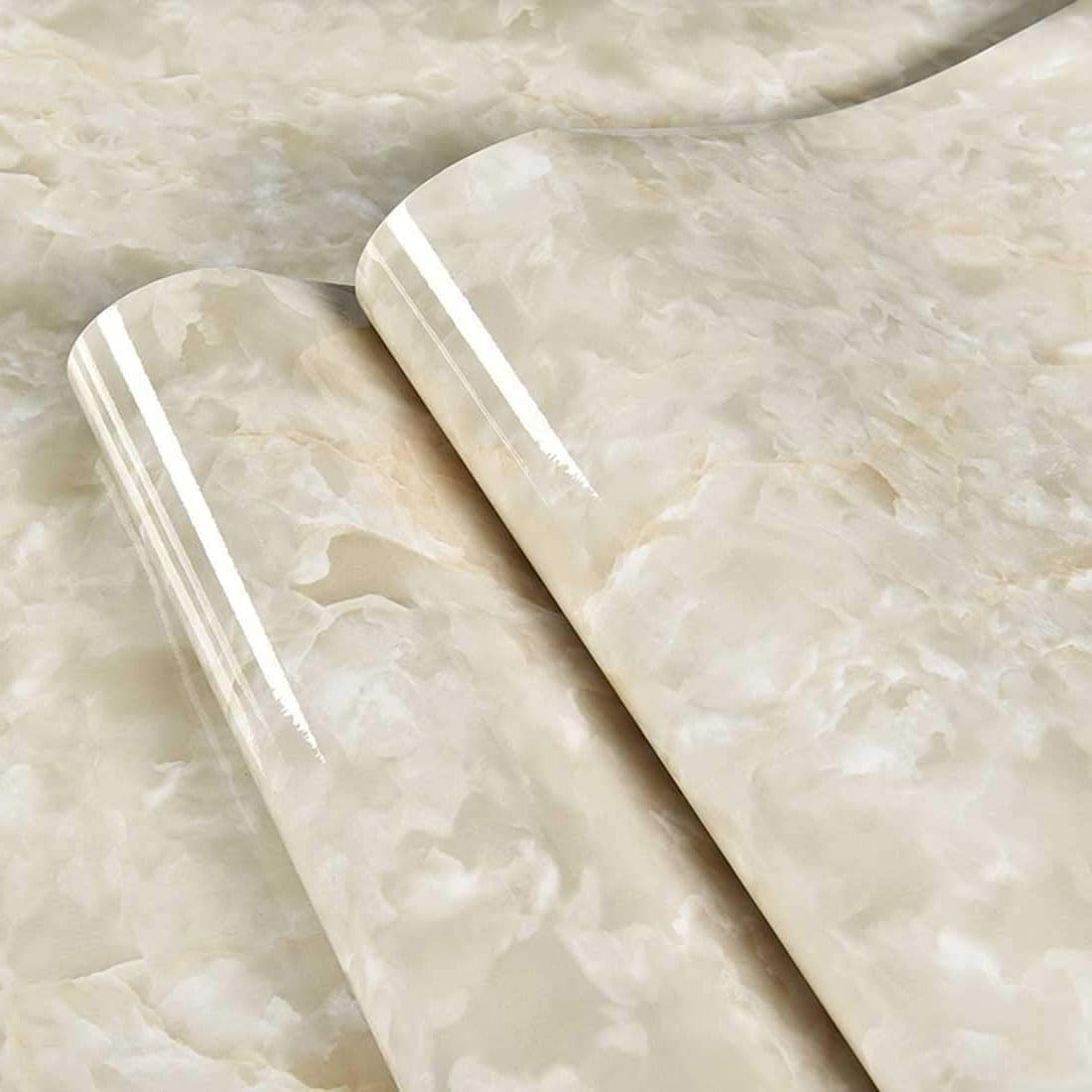 40 * 500CM Marble Contact Paper, Peel and Stick Wallpaper Self Adhesive and Removable Decorative Contact Paper Waterproof Wall Covering Thick Vinyl Film for Countertop Cabinet Shelf Liner Furniture