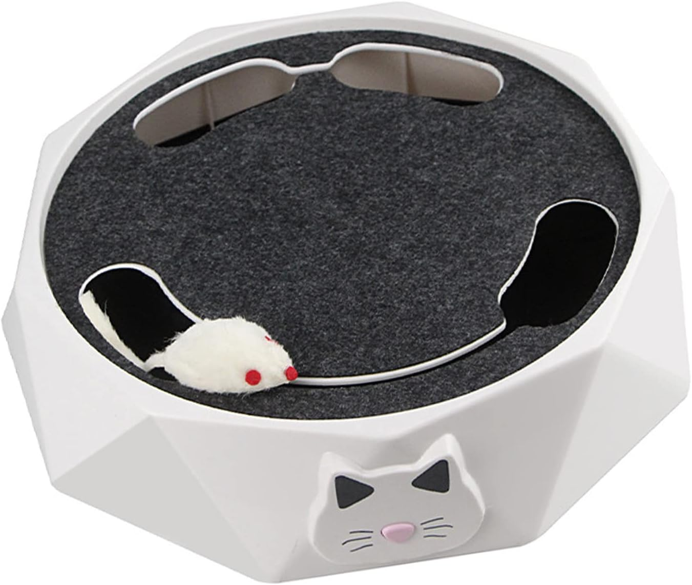 EVTSCAN Interactive Cat Turntable Toy, Supports Two Aadjustable Speeds, Automatic Puzzle Catch Mouse Play Cat Toy, for Pet Supplies image number 5