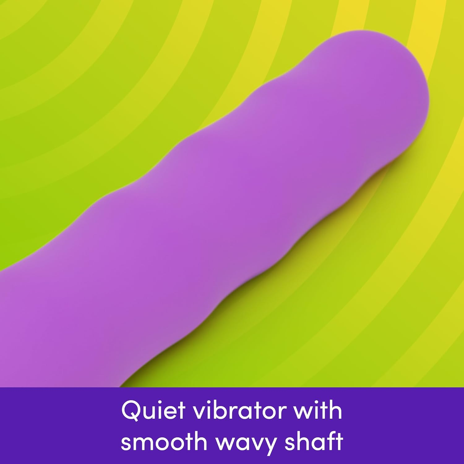 Lovehoney Silencer Vibrator - 7 Inch Vibrator for Women - Multispeed Quiet Vibrator - Rounded Tip & Wavy Shaft for Stimulation - Waterproof - Purple image number 2
