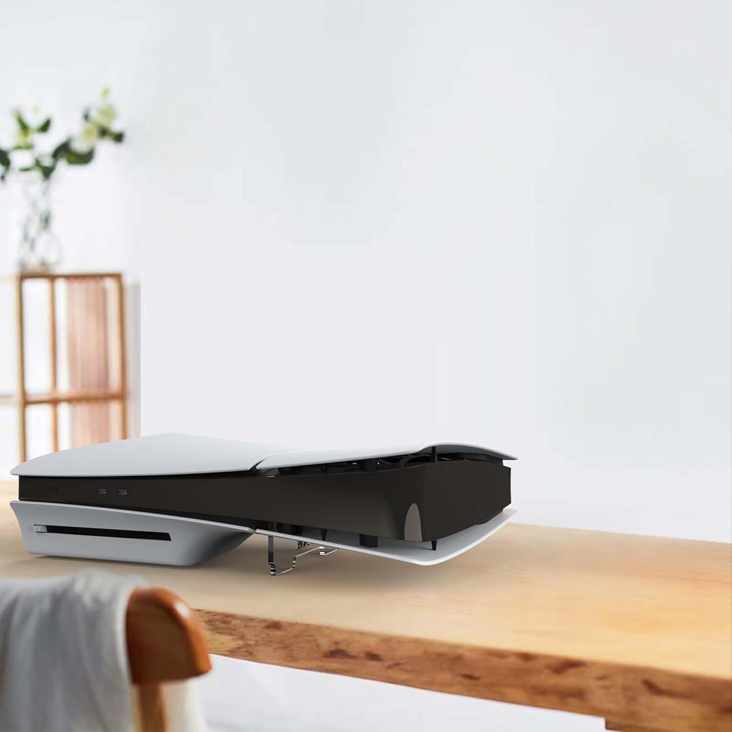 Horizontal Stand for PS5 Slim Console - Basic Bracket Accessories Compatible with Playstation 5 Slim Digital & Ultra HD Versions