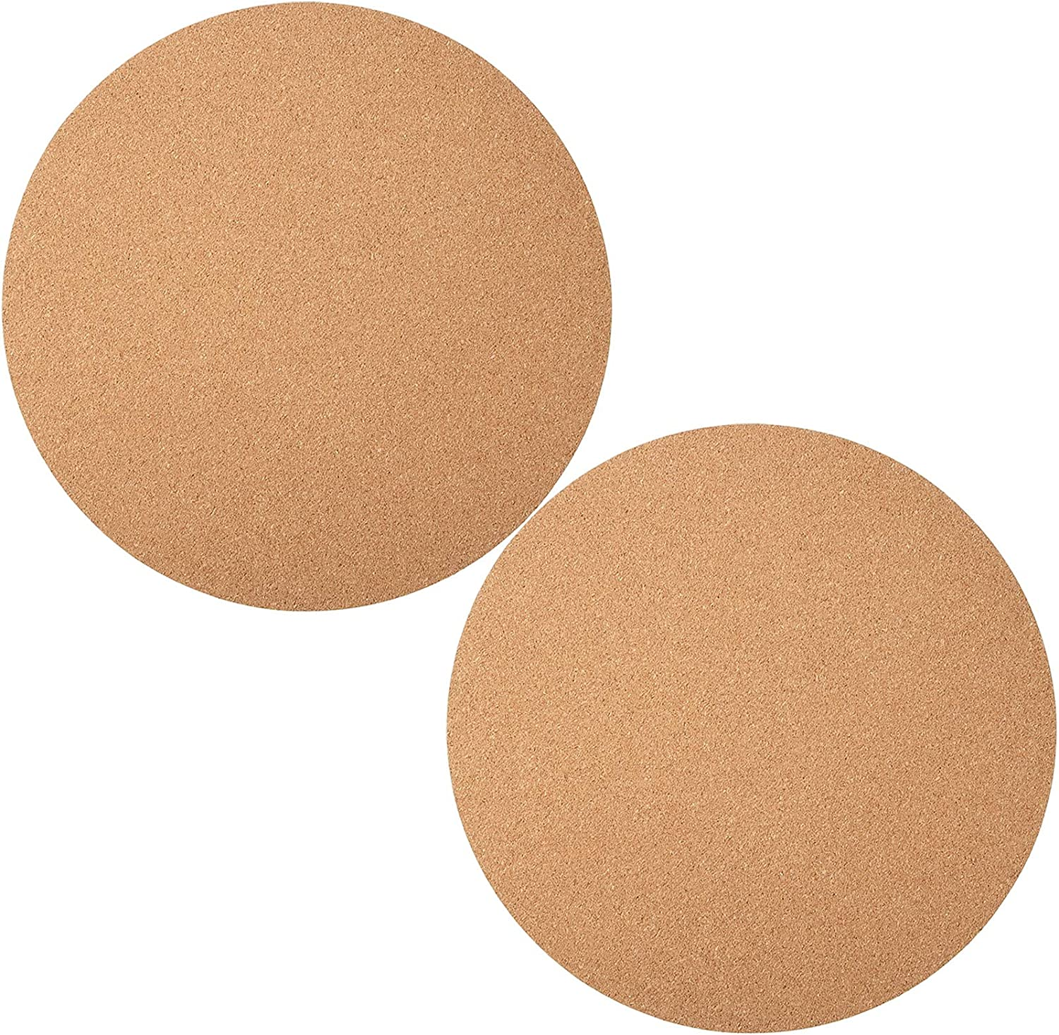 Boao 2 Pcs 12 Inch Cork Plant Coaster Cork Mat Trivet for Plant round Absorbent Corkboard Mat Pad Planter Saucers for Kitchen Dining Table Countertop Pad, Pan, Kettle and DIY Craft Supplies image number 1