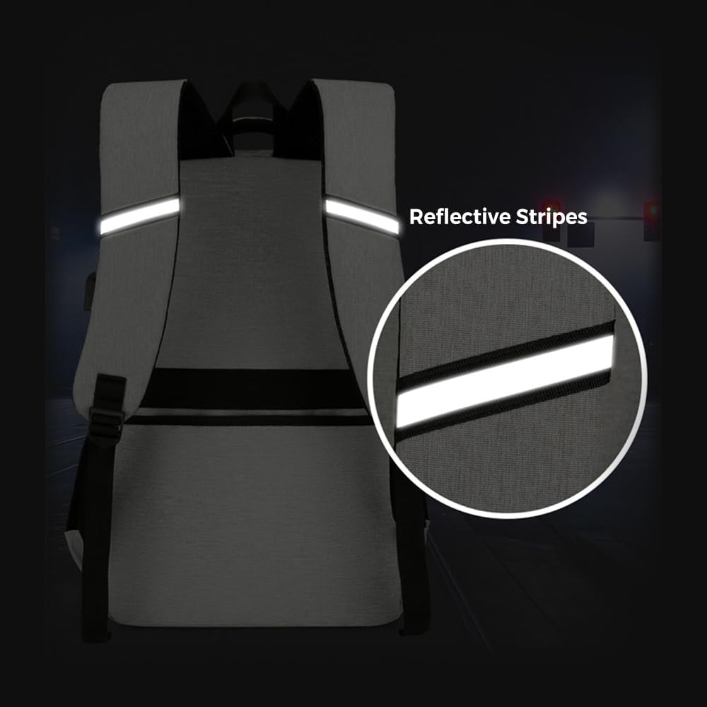 LAPOOH Lunch Backpack, Insulated Cooler Backpack Lunch Box for Men Women, 15.6 Inches Laptop Backpack with USB Port, Water Resistant Leak-Proof Lunch Bag for Work School Picnics Hiking