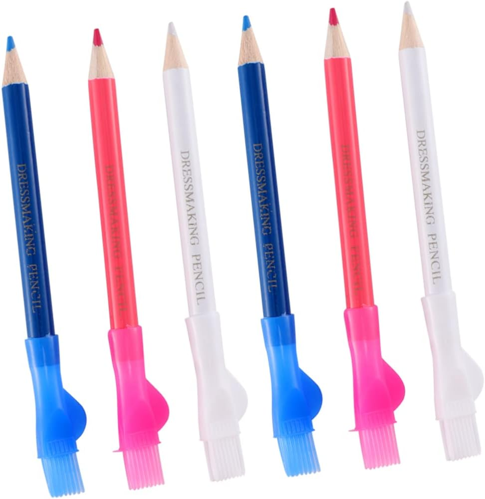 6Pcs Fabric Markers Chalk Pencils for Sewing Dressmakers Tailor Marking Tools for Fabric for Sewing Quilting and Craft Projects image number 3