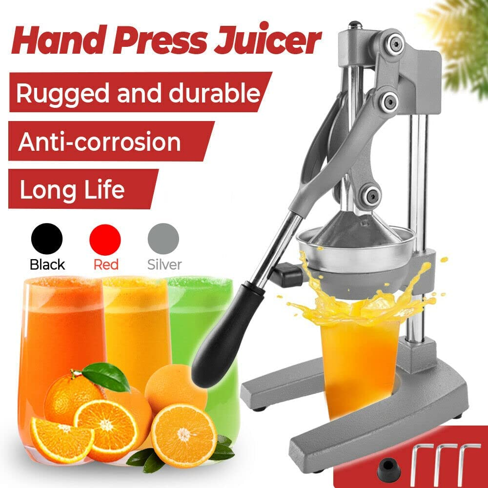 Yarra Supply Commercial Manual Juicer Hand Press Juicer Extractor Hand Orange Juice Squeezer Squeezer Sturdy Juice Presser Manual Citrus Press for Citrus Mandarin Grapefruit Lemon Lime(Black) - Gray image number 7