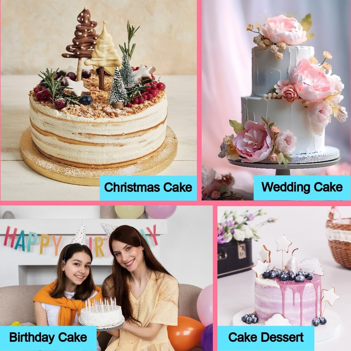 ANSSDO 12 Packs Thick Cake Drums, Greaseproof 12 Inch Assorted round Cake Drum in Gold Black Sliver White Cake Base, Cardboard Cake Boards for Presenting Heavy/Tall Tiered Cakes, Base Para Pastel image number 3