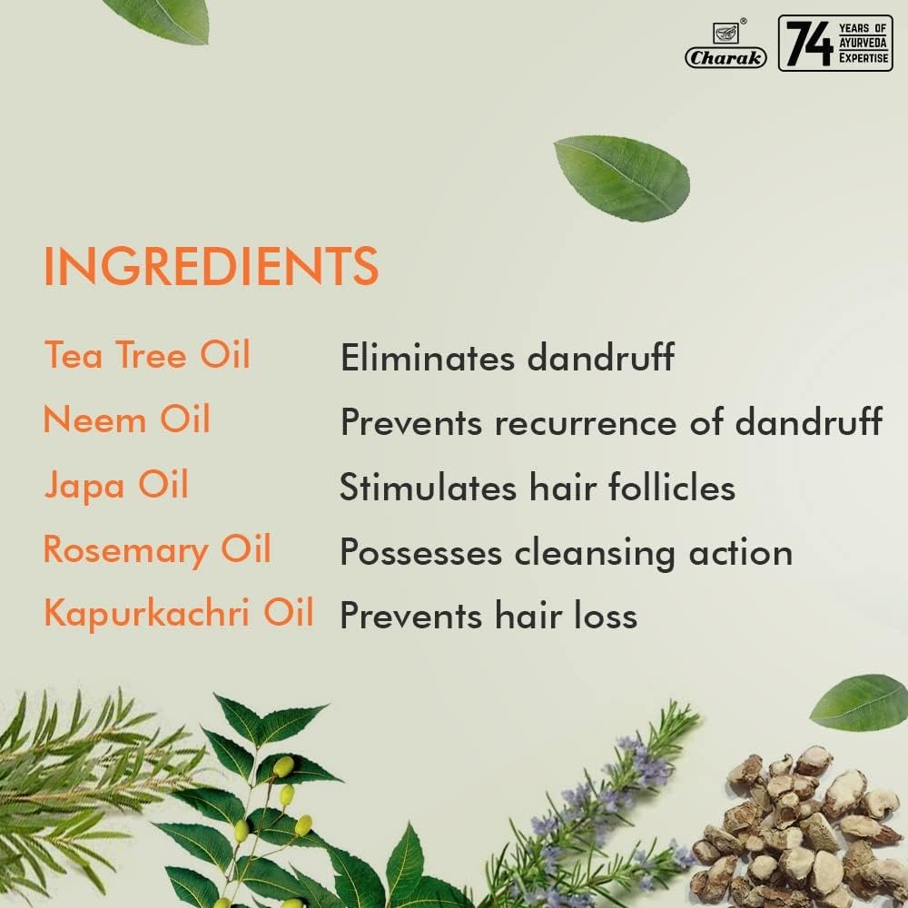 Charak Danil Shampoo Pack of 2 (2 * 100Ml) image number 4