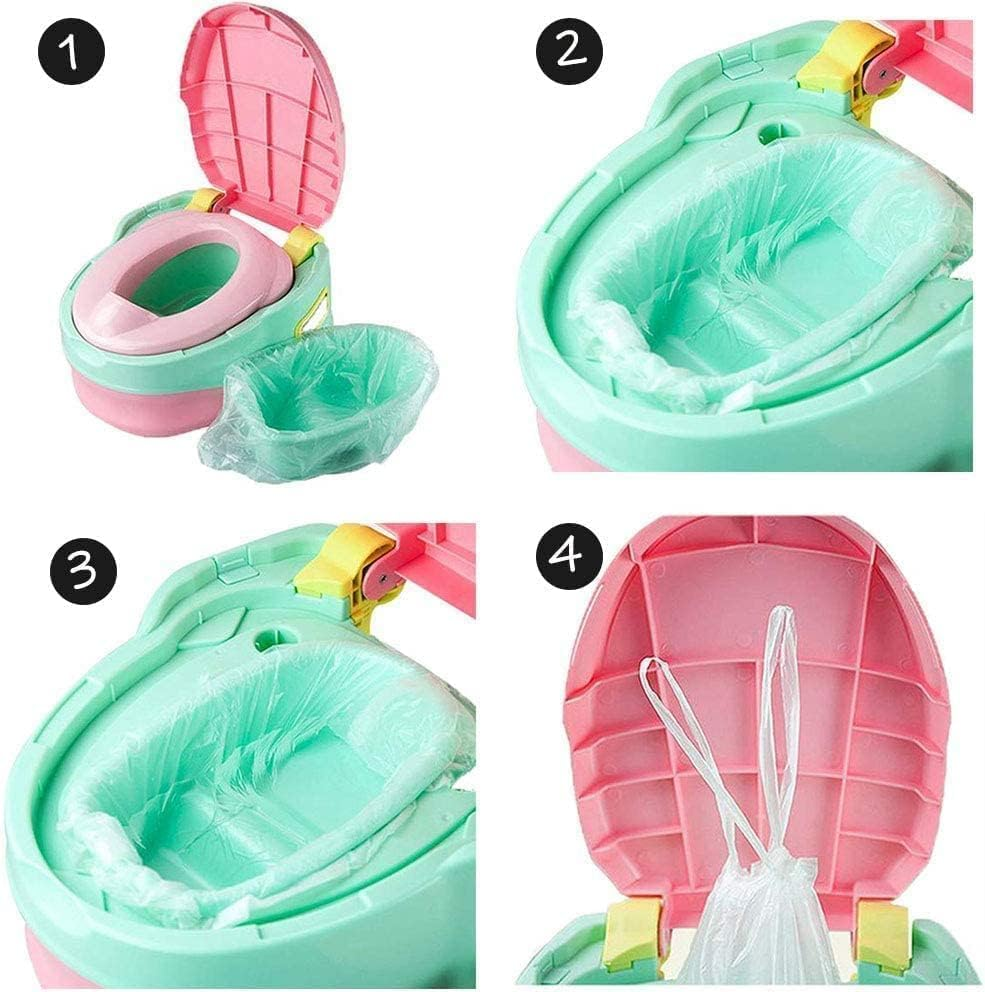 100 Pack Potty Chair Liners Disposable,Drawstring Training Toilet Seat Liner Bags Cleaning Bag for Kids Toddlers Outdoors Travel image number 3