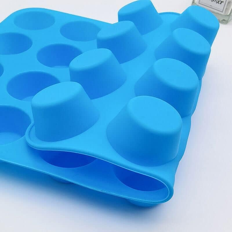 24 Cavity Pan Tray Silicone Mould Mini Cupcake Cookie Baking Mold Muffin Cup,32X22.5Cm, Easy-Release Non-Stick Tray - Red image number 6