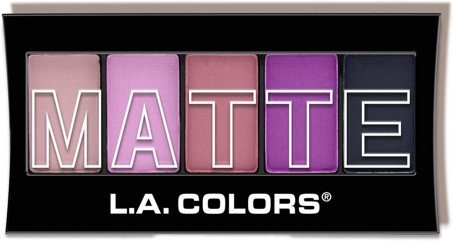 L.A. Colors 5 Color Matte Eyeshadow, Teal Argyle, 0.08 Ounce