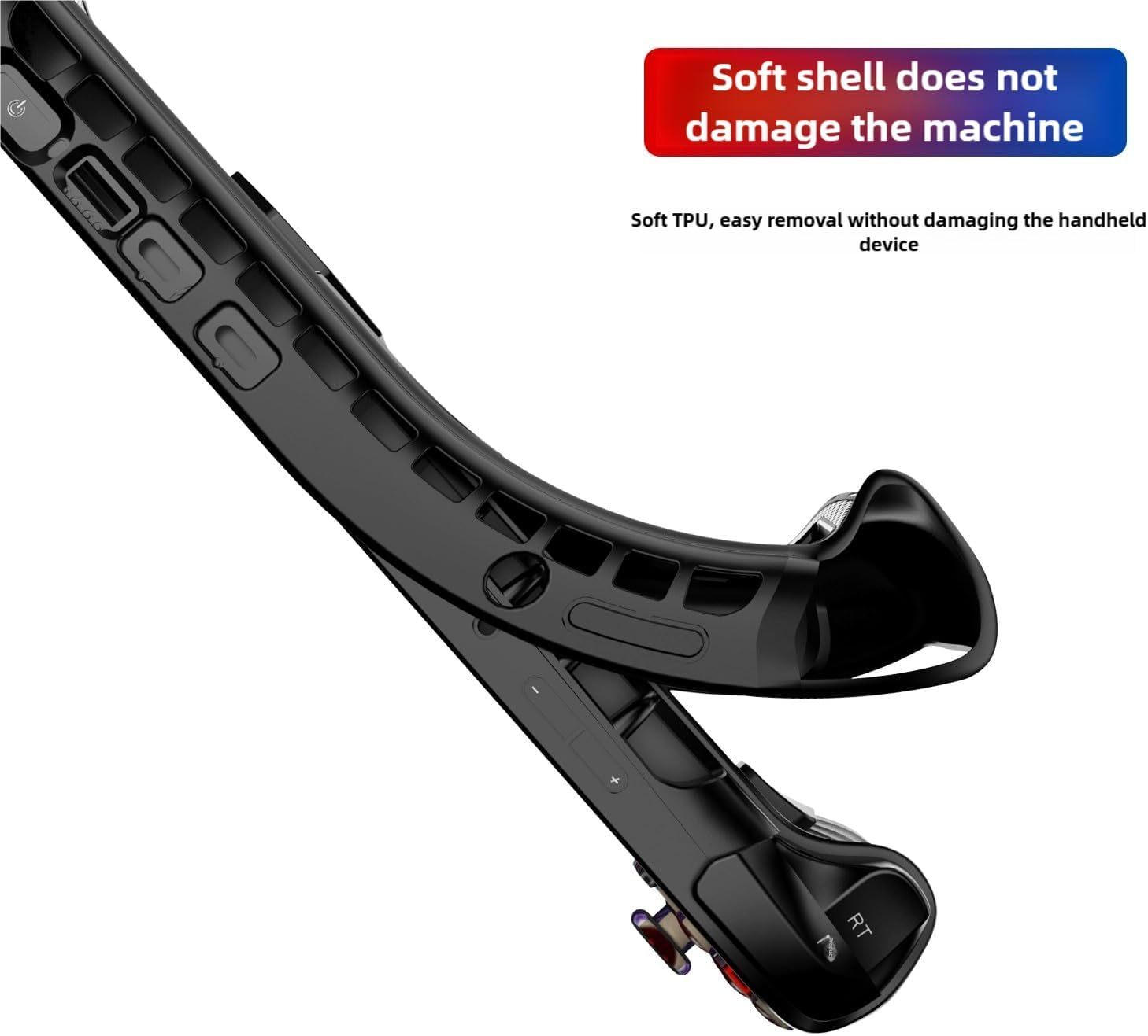 T Tersely Case for MSI Claw 8Inch AI+ (2025) - Soft TPU Shockproof Protective Cover for 8" Handheld Gaming Console - Rugged Design, Anti-Slip, Anti-Fall, Anti-Fingerprint (Black)