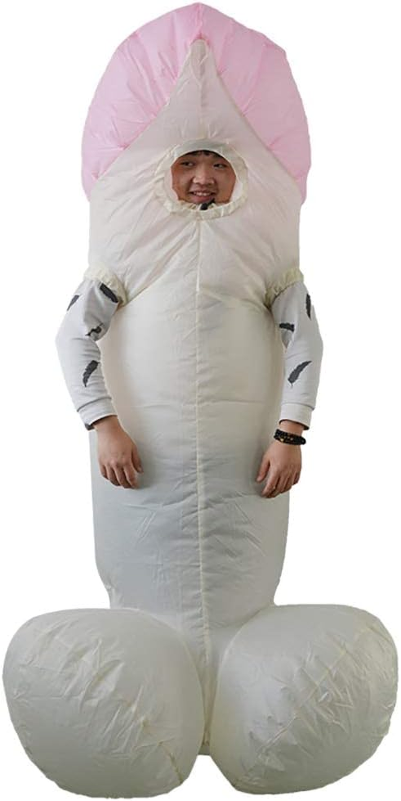 Inflatable Costume Adult, Easy to Wear Explodes Quickly, Fancy Dress Suitable for Halloween, Carnival, Solo Party Cosplay (Penile Costume) image number 3