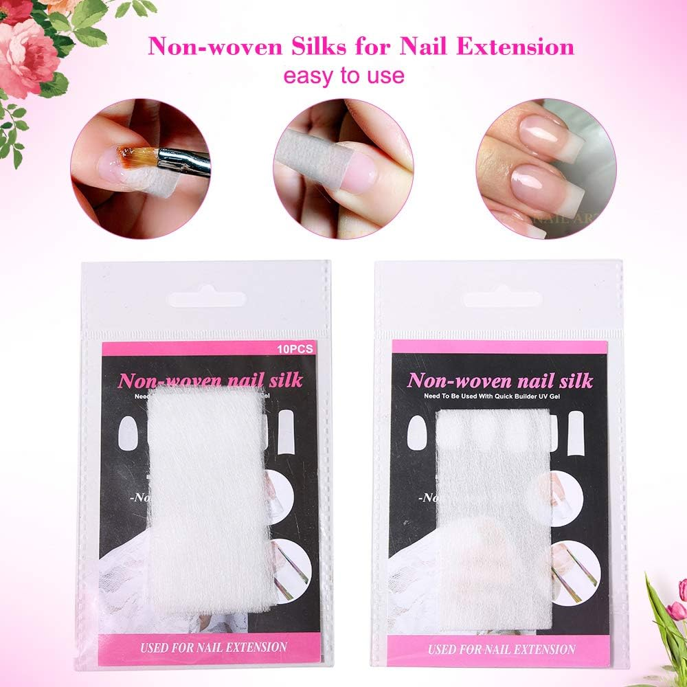 Non-Woven Silks Nail Extension Builder Gel Forms Acrylic Building Fiberglass Nails French Manicure Art Tips Extended Tools image number 5