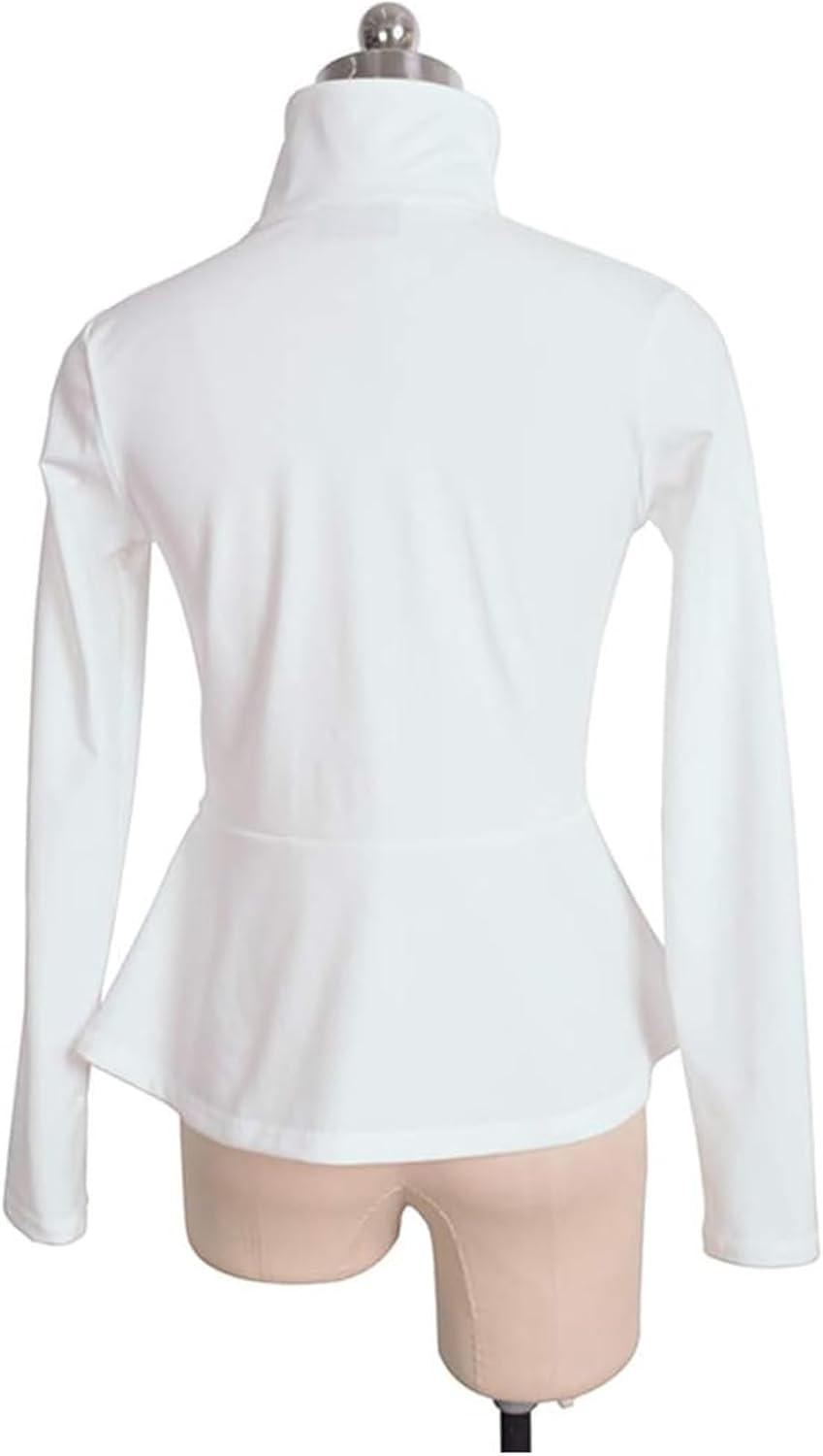 LIUHUO Figure Skating Skirt Girls Jackets White Ice Skating Dress Training Women Teens Competition Outwear image number 2