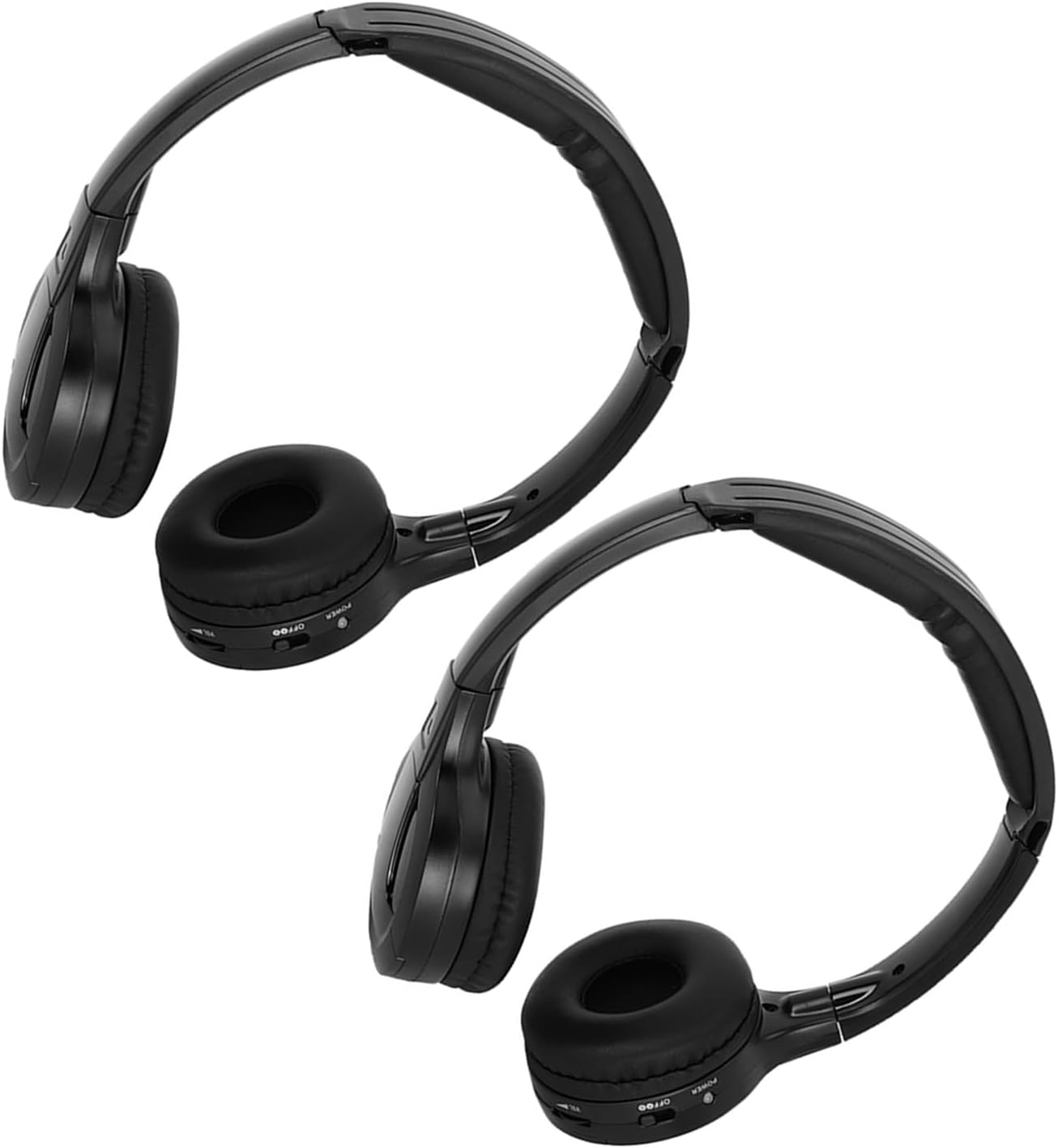 Foldable Cordless Infrared Earphone for Car Headrest DVD, Auto off Function, Portable Design for Travel, Ideal for Parents and Kids Entertainment