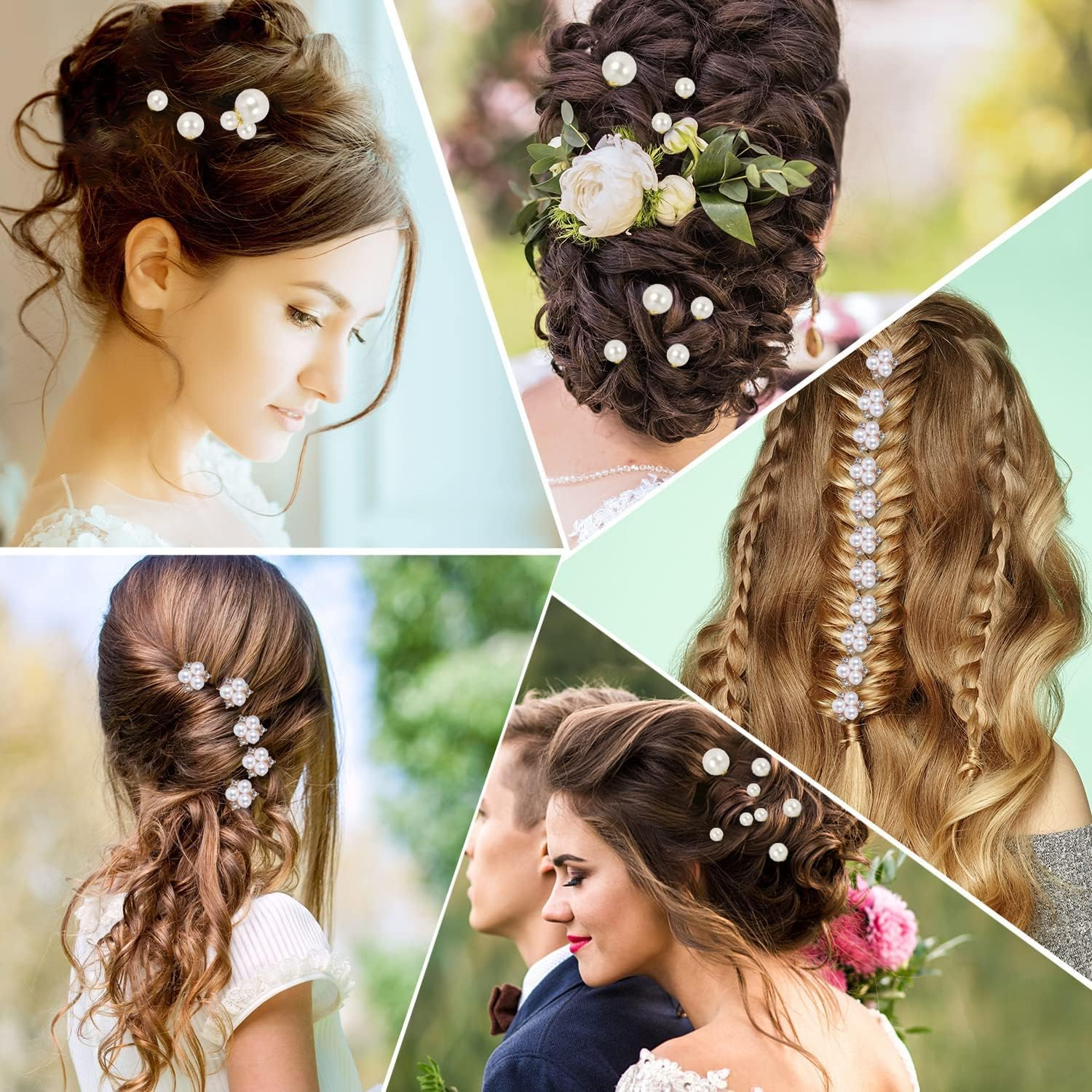 16 Pcs Wedding Pearl Hair Pins, Bridal Hair Pins U Shape Hair Accessories Barrette for Bride Bridesmaid Women Girls Silver image number 3