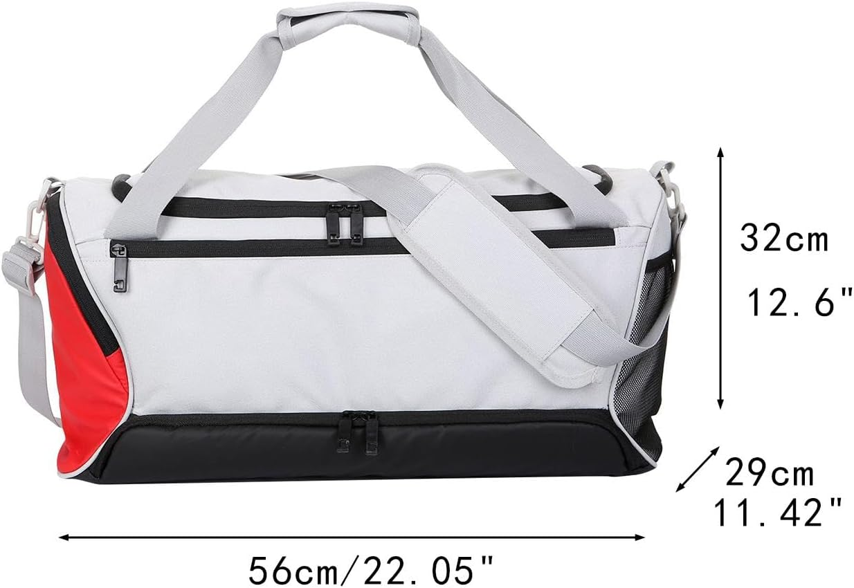 Yuksok Travel Duffle Bag with Shoe Compartment Sports Gym Bag with Adjustable Shoulder Strap Overnight Bag Crossbody Bag for Camping image number 3