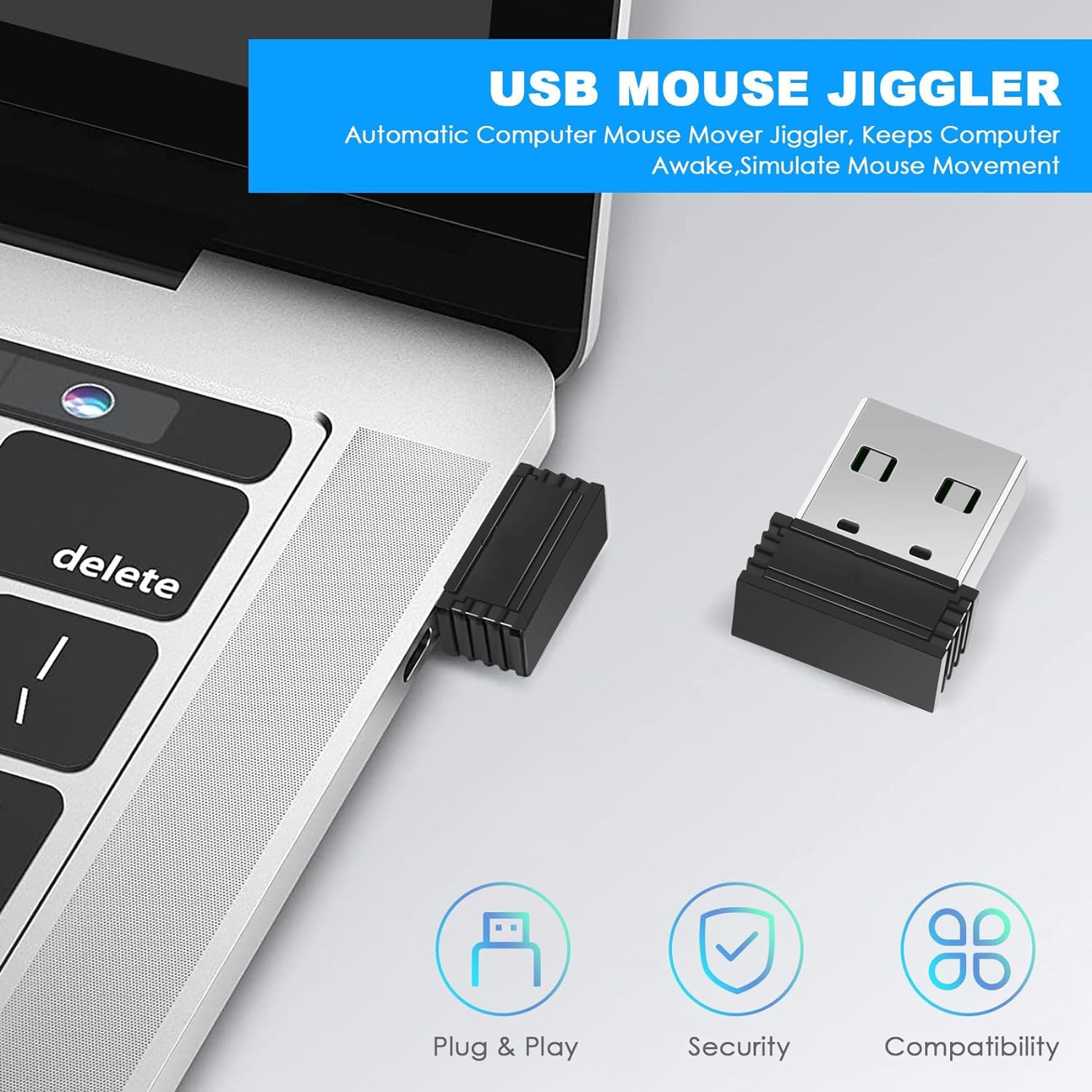 Mouse Jiggler USB, Undetectable USB Mouse Mover NO Software Required, Keeps Computer Awake, Simulate Mouse Movement, Plug-And-Play image number 2