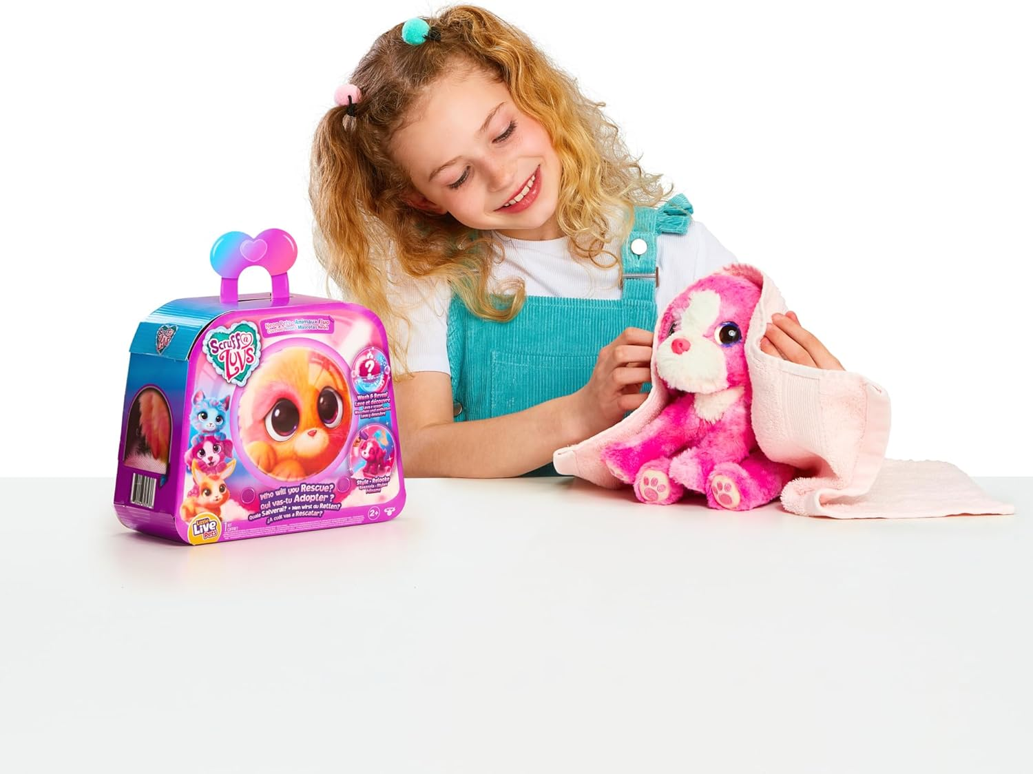 Little Live Pets Scruff a Luvs Neon Pets Mystery Animal Reveal. Wash, Groom and Rescue a Cute Neon Colored Plush Pet. Styles May Vary. Who Will You Rescue? image number 1