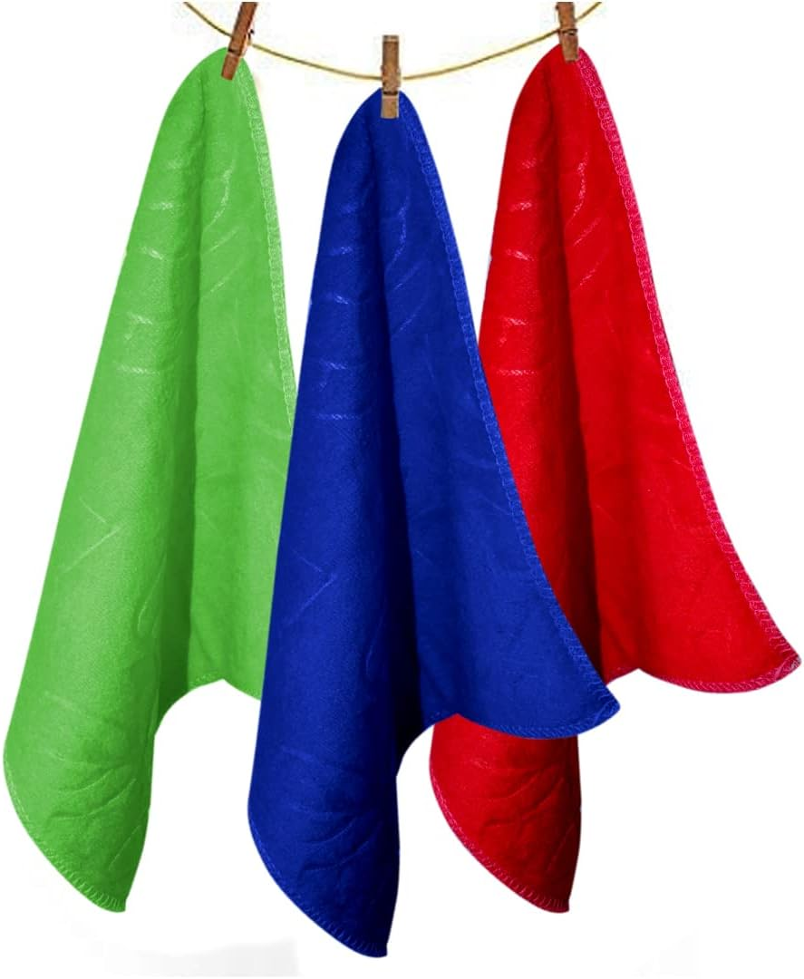 Kabello Love Touch Very Soft Fresh Loom Cotton Face Hanky, Face Towel, Handkerchiefs (Multi Color Set of 12) image number 6