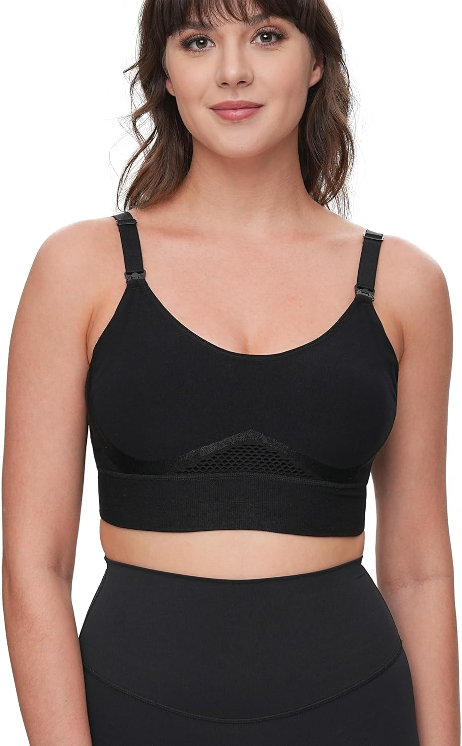 4-In-1 Pumping Bra Hands Free, Low-Impact Sports Nursing Bra for Breastfeeding, Maternity Bra for Pregnancy image number 2