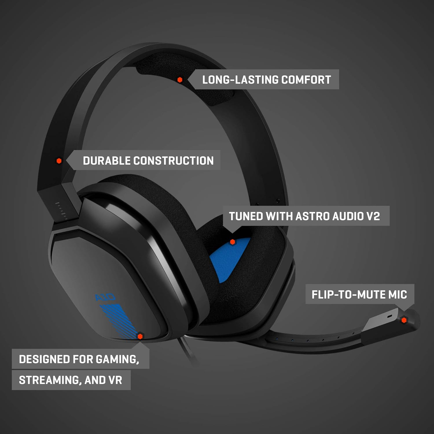 ASTRO Gaming A10 Gaming Headset - Blue - Playstation 4 image number 5