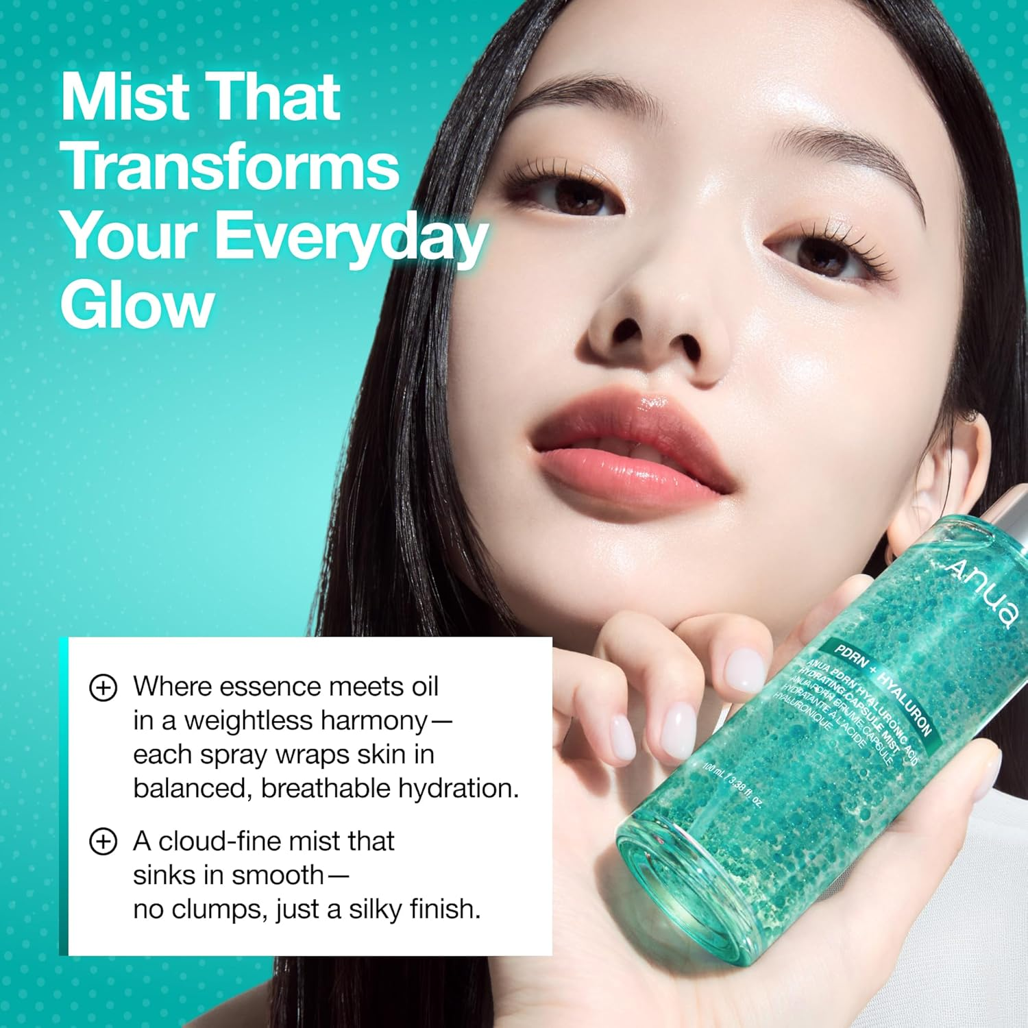 Anua Salmon DNA PDRN Serum Spray,Texture Revive Spray, Easy&Quick for the Glass Skin, Early Plumpness&Hydrating,Firming Facial Spray, Rejuvenating Skin, Reverse Micelle Structure, Korean Skincare