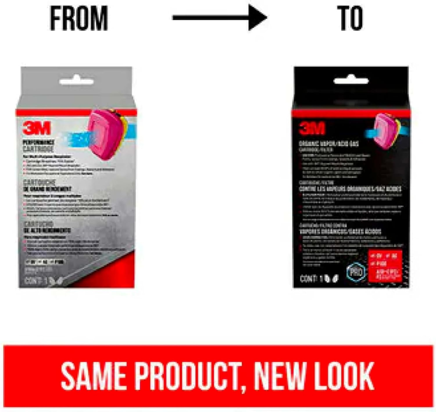 3M 60923HB1-C Replacement Cartridges for Professional Multi-Purpose Respirator image number 2