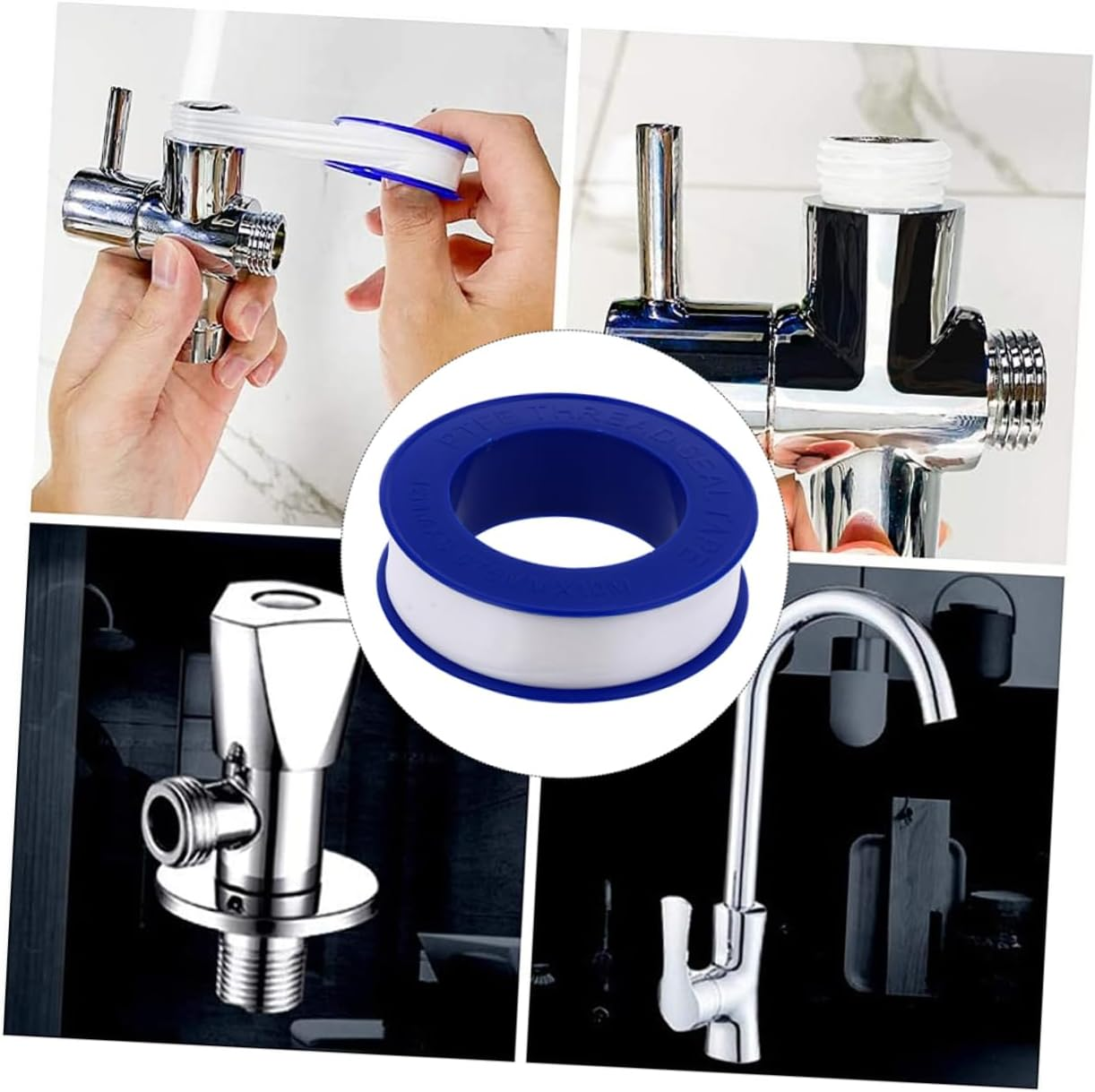 Mobestech 20Rolls PTFE Tape High Temperature Sealing Tape Double Sided Adhesive Water Leak Sealant image number 5