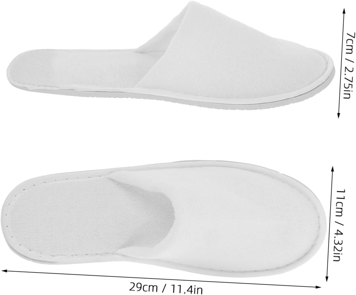KONTONTY 5Pairs Hotel Slippers Disposable Spa Slippers for Women Men Guest Travel Nonskid Folding Indoor image number 4