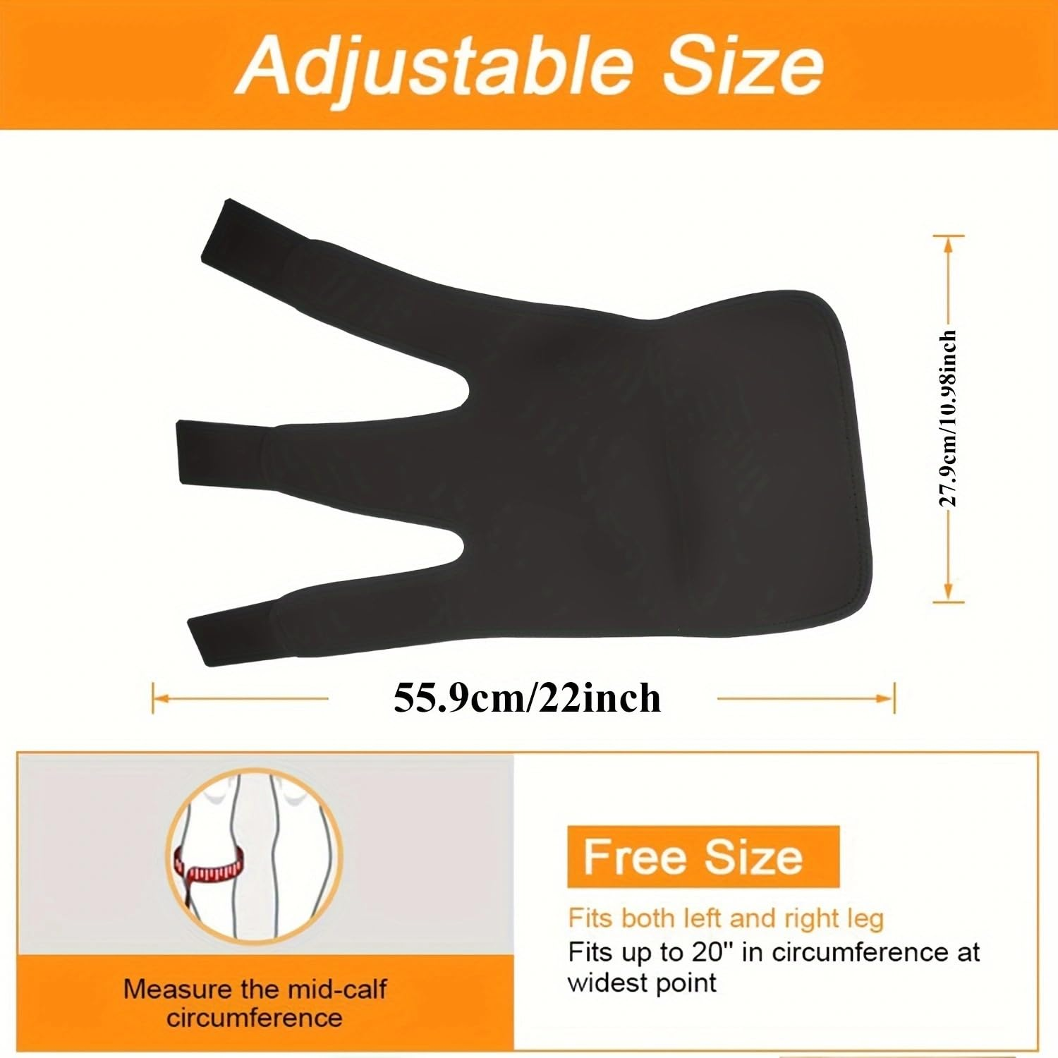 Calf Brace Pain Relief Compression Sport Shin Splint Support Sleeve Leg FAST (Right) image number 2