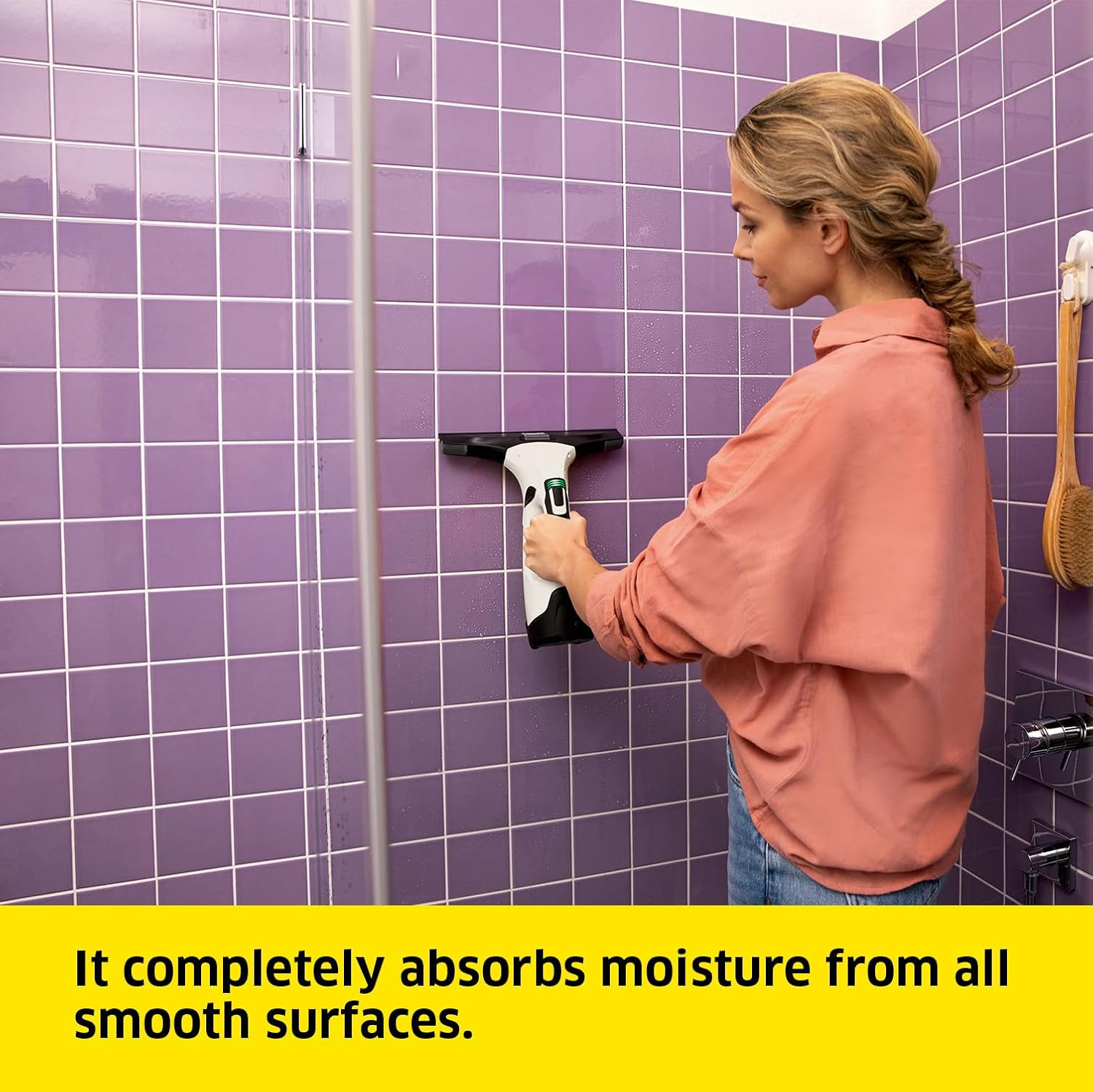 K&auml;rcher Window Vac WV 5 Plus, Battery Running Time: 35 Min, Removable Battery, LED Display for Battery Status, Suction Nozzle: 280 Mm, Spray Bottle with Microfibre Cloth, Window Cleaner Concentrate image number 5