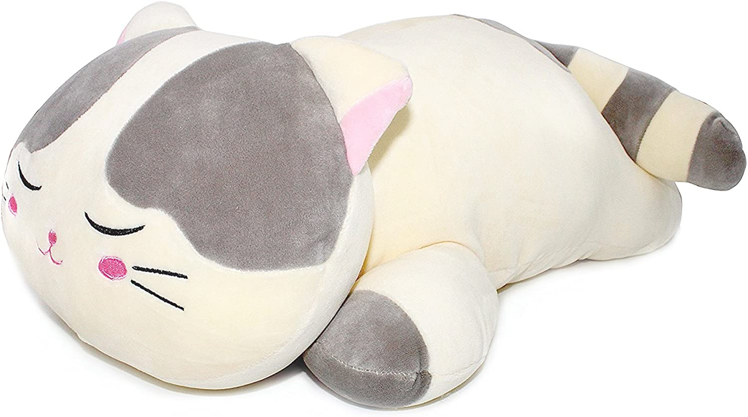 Bettli 23.5" Very Soft Cat Big Hugging Pillow Plush Kitten Kitty Stuffed Animals Gray image number 1